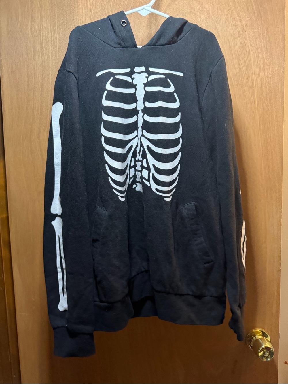Hot topic Black Skeleton Graphic Hoodie Sweatshirt - Men